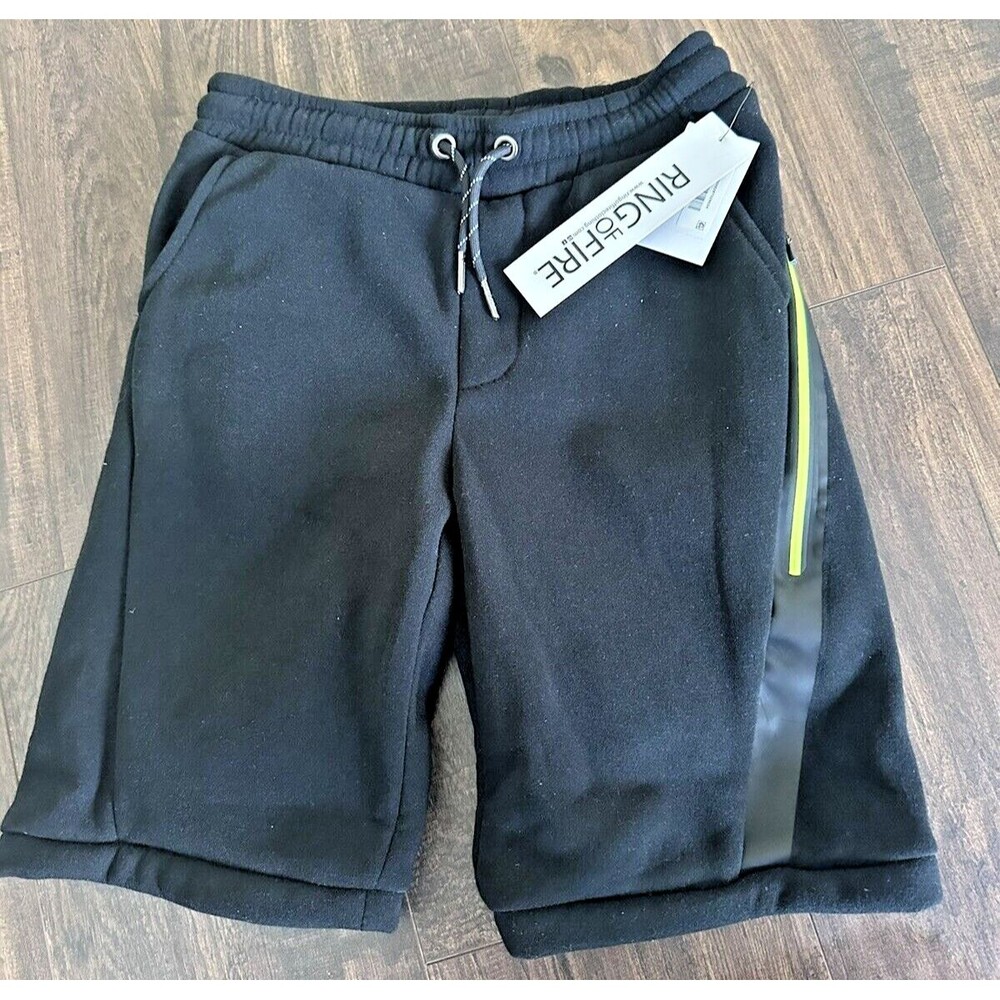 RING OF FIRE Big Boys Motor Detail Knit Elastic Waistband Shorts Navy Size M